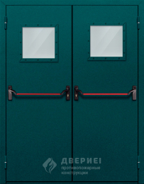 Противопожарная дверь со стеклом EI60 - фото