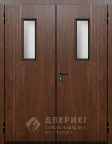 Блок дверной металлический противопожарный остекленный огнеупорным стеклом