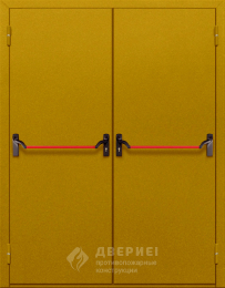 Эвакуационная двупольная глухая дверь с антипаникой №15